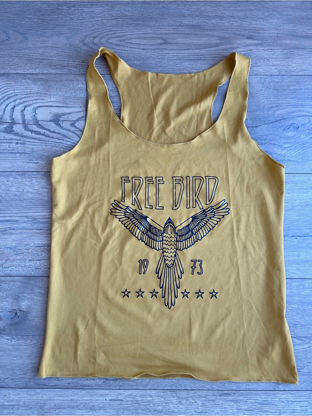 Freebird Yellow Graphic Tank Top